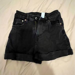 Black denim shorts from H&M